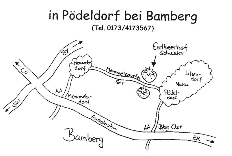 Anfahrt nach Pödeldorf